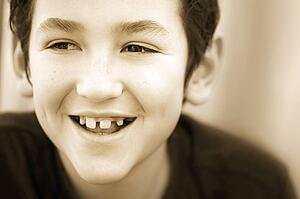 Portrait of boy smiling