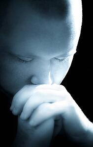 Young man praying