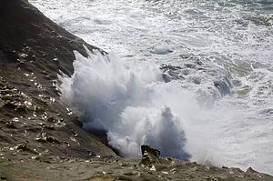 Waves crashing, Cape Kiwanda, Oregon, USA