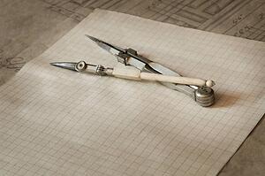Antique drafting tools