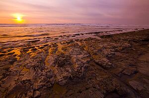 Sunset, Oregon coast, USA