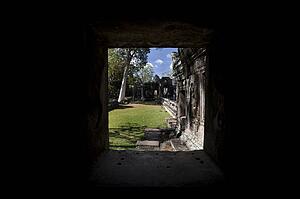 A temple in the ancient city of Angkor Wat, in Northwestern Cambodia