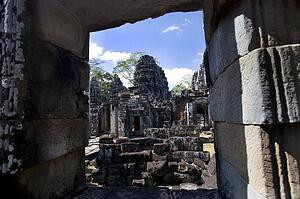 A temple in the ancient city of Angkor Wat, in Northwestern Cambodia