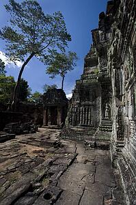 Temple ruins in the ancient city of Angkor, Northwestern Cambodia