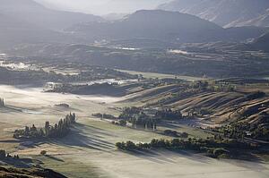 Aerial view of Arrowtown, New Zealand