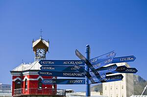 Signpost, Cape Town Wharf, South Africa 