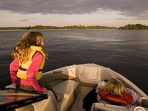 Girls on a boat