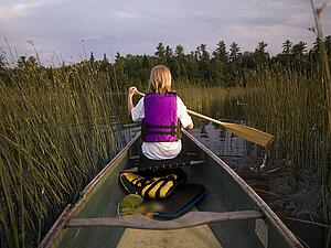 Girl canoeing