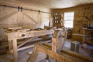 Fort Edmonton, Alberta, Canada, old woodworking workshop