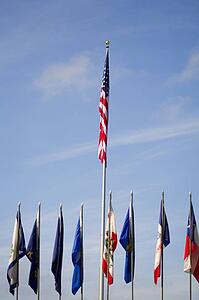 American flag, multiple flags