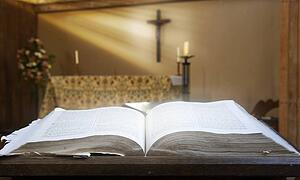 Holy Bible In A Church