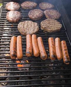 Meat on a barbecue 