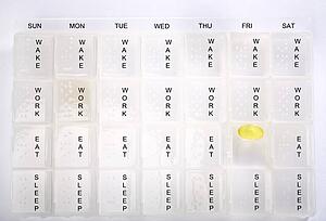 Pill box with one pill