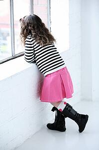 Girl looking out the window