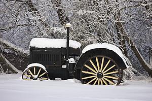 Antique farm tractor 