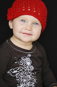 Baby in red hat