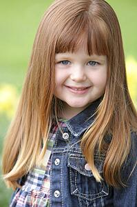 Little girl in a jean jacket