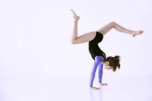 Girl doing gymnastics