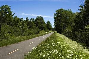 Waterloo, Quebec, Canada; Bicycle trail