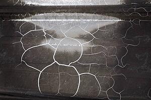 Detail of burnt building
