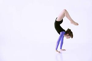 Girl doing handstand