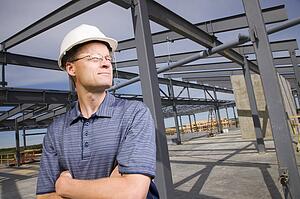 Architect on construction site