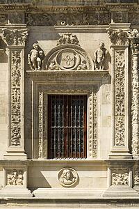 The facade of Seville Town Hall, Ayuntamiento de Sevilla, Seville, Andalucia, Spain, Europe 