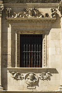 The facade of Seville Town Hall, Ayuntamiento de Sevilla, Seville, Andalucia, Spain 