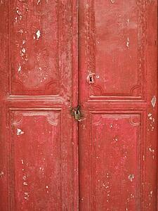 Weathered wooden door