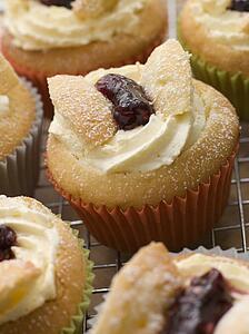 Butterfly Cup Cakes with Strawberry Jam