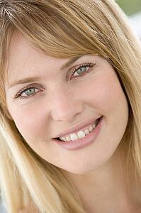 Head shot of woman smiling