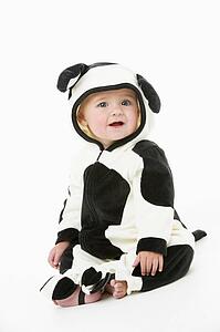 Baby in cow costume