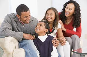 Family Portrait At Christmas
