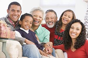 Family Portrait At Christmas