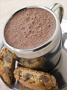 Hot Chocolate Florentine with Chocolate Cantuccini Biscotti