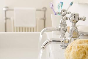 Running bathroom sink