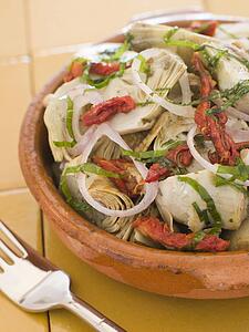 Marinated Baby Artichokes Tomato Vinaigrette