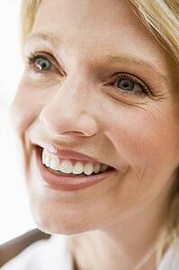 Head shot of woman smiling