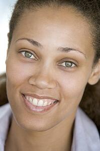 Head shot of woman smiling