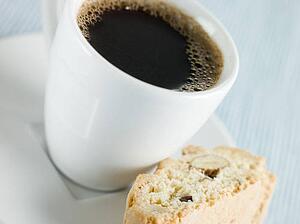 Cup of Espresso Coffee with Hazelnut Biscotti