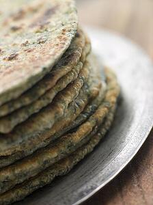 Stack of Sag Roti