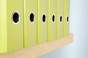 Row Of Green Ring Binders