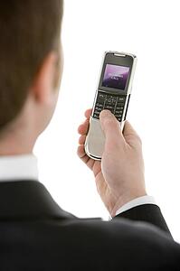 Businessman Text Messaging 