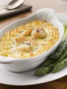 Coquilles St Jacques Mornay with Pomme Puree