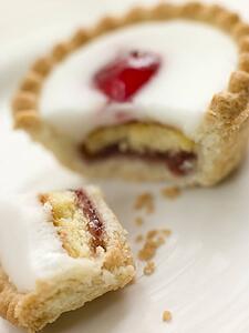 Bite of a Cherry Bakewell Tart