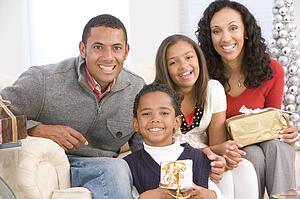 Family Portrait At Christmas