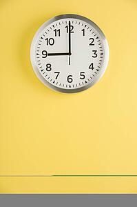 Office Clock Displaying 9 O'clock