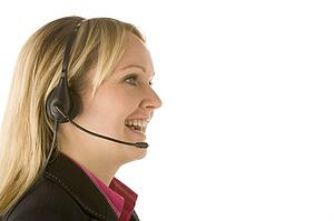 Customer Service Representative With Headset