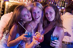 Young women in a bar