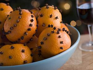 Bowl of Clove Studded Satsumas